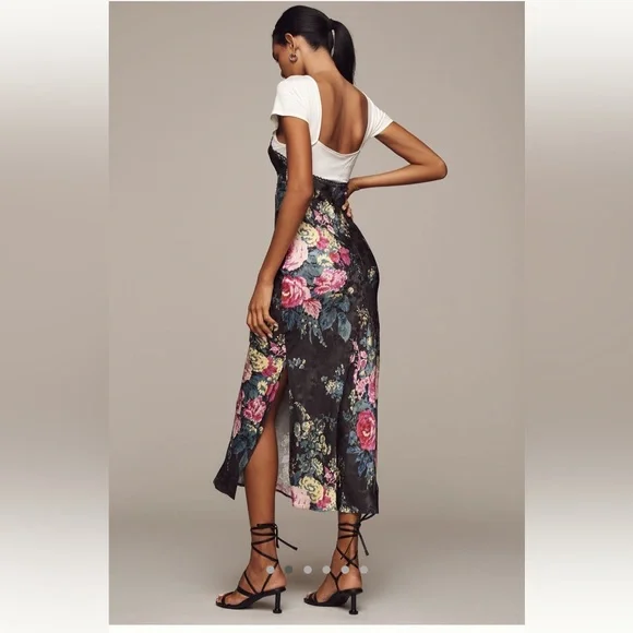 By Anthropologie Twofer Midi Slip Dress - Picture 2 of 8